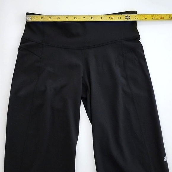 Lululemon Black Clam Digger Crop Pant 17" Inseam Stretch Yoga Athletic  Size 4 - Picture 9 of 12